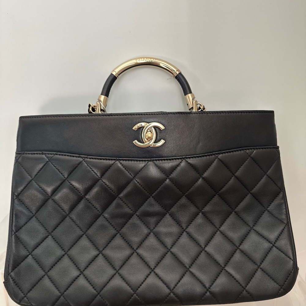 Chanel Black Quilted Leather Handbag